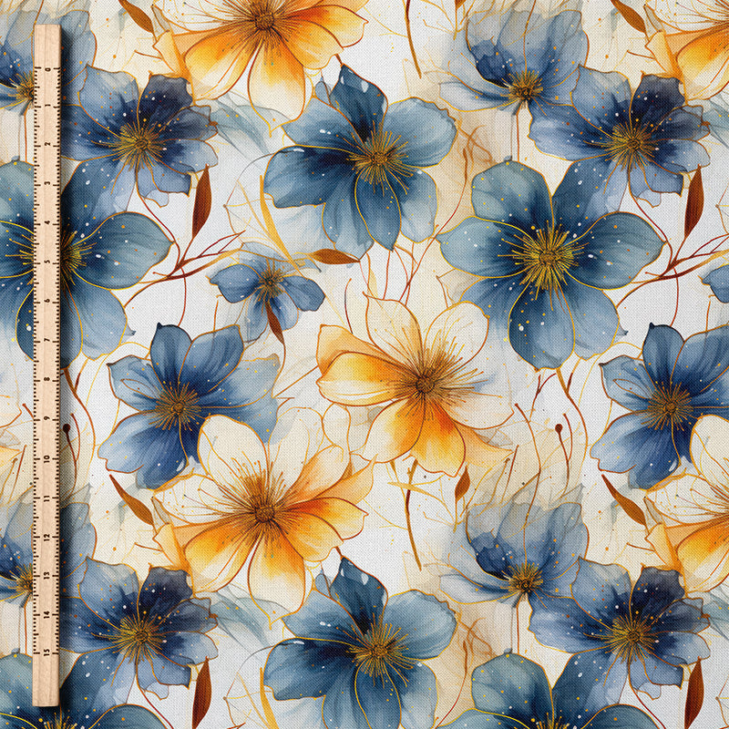0.5m Biojersey Golden Flowers