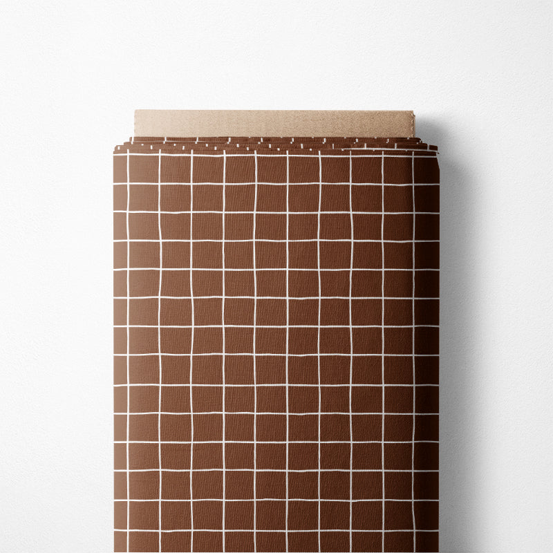 0.5m BIO French Terry Grid braun