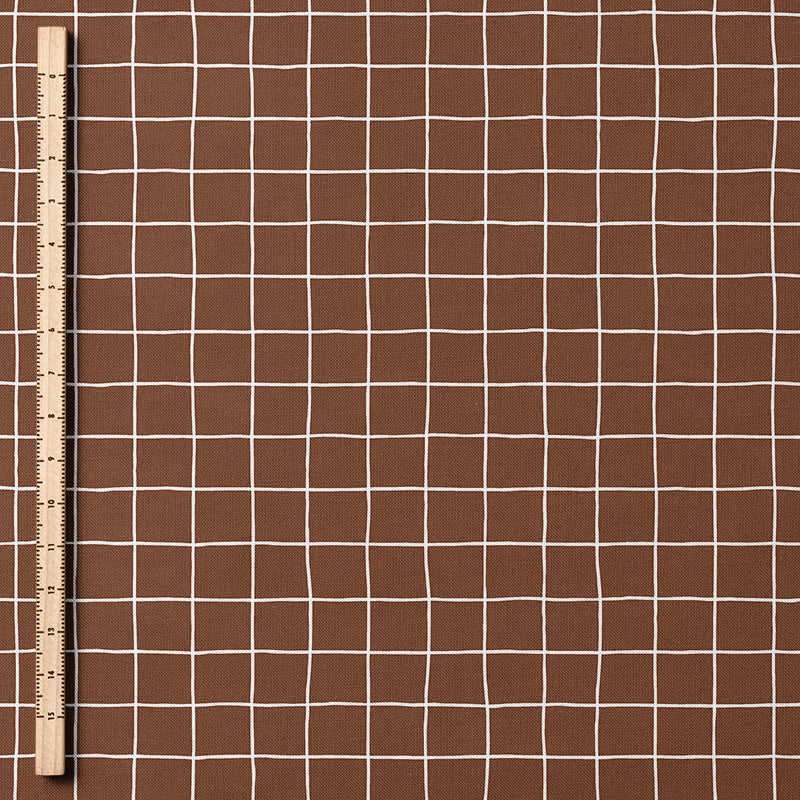0.5m BIO French Terry Grid braun