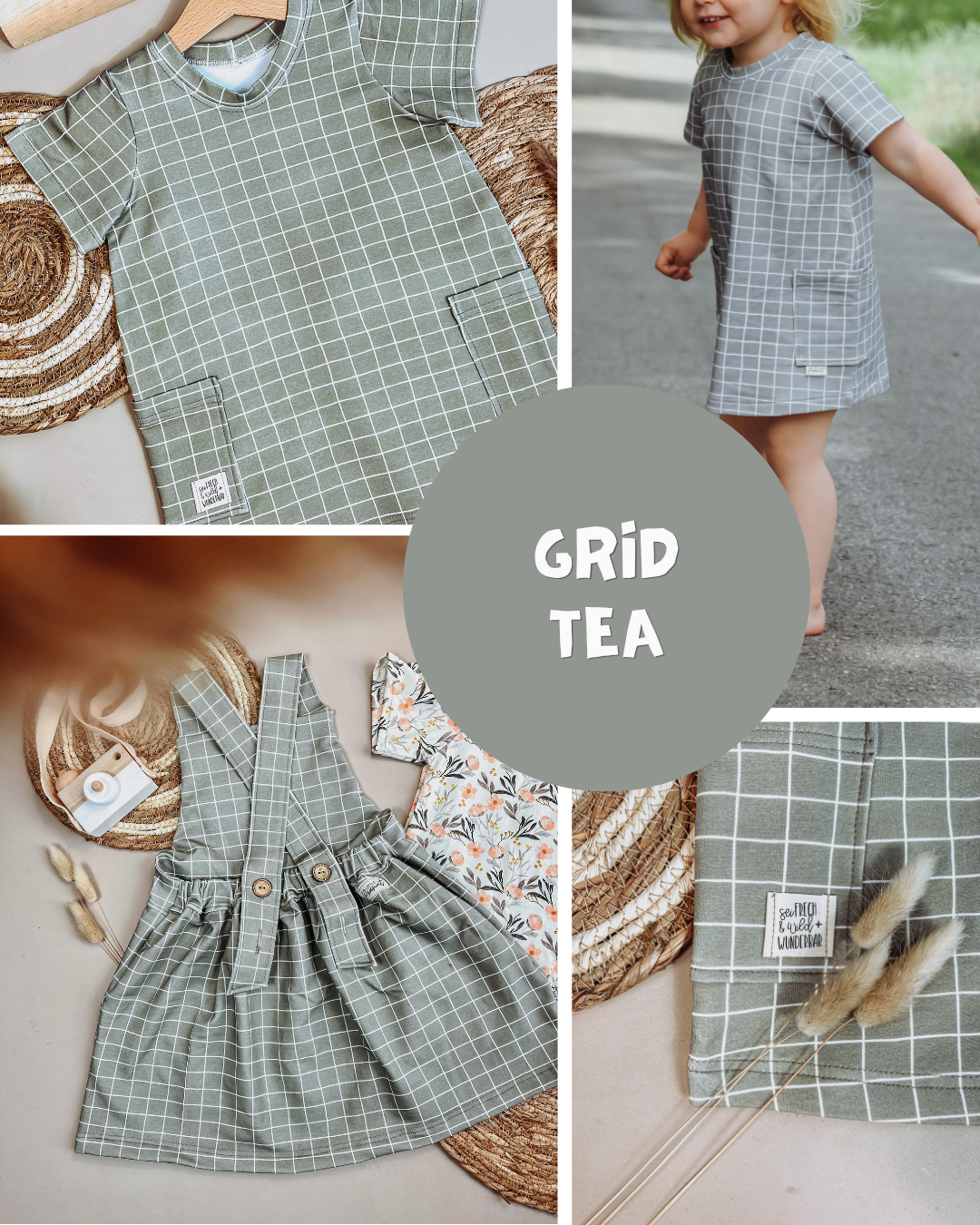 0.5m BIO French Terry Grid tea