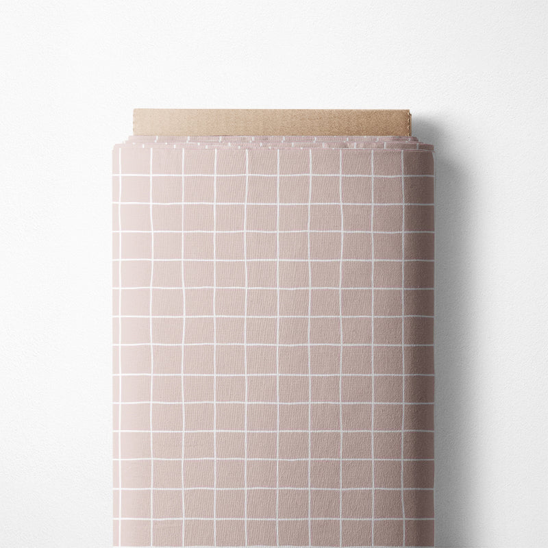 0.5m Biojersey Grid blush *COMING SOON*