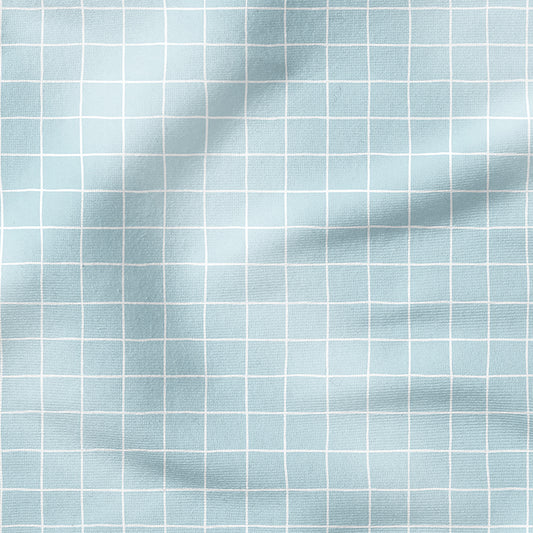 0.5m BIO French Terry Grid sky *VORBESTELLUNG*