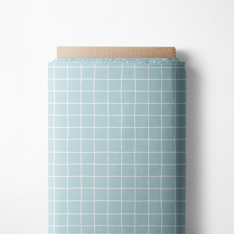 0.5m BIO French Terry Grid sky *VORBESTELLUNG*