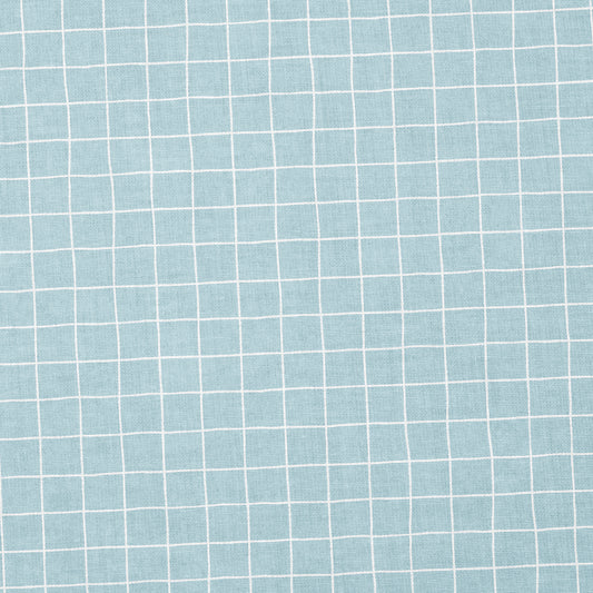 0.5m Baumwolle Grid sky *VORBESTELLUNG: Lieferzeit 4-6 Wochen*