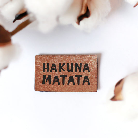 Kunstlederlabel Hakuna Matata | 1 Stück