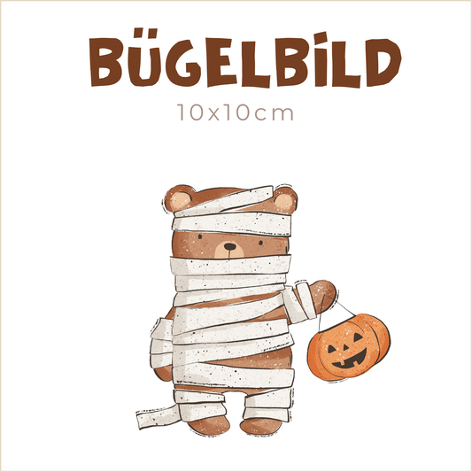 Bügelbild Halloween Party Animals: Bär | 10x10cm