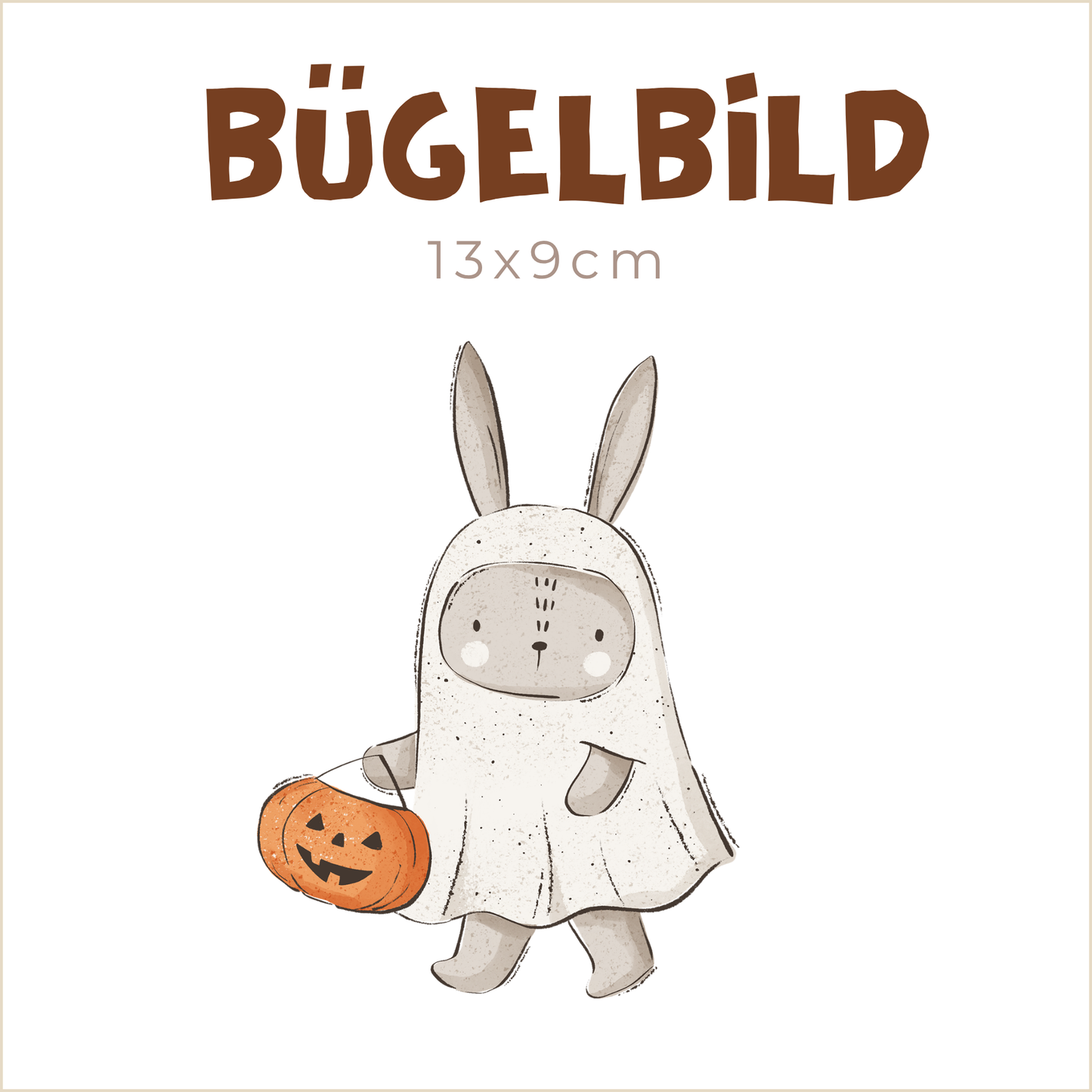 Bügelbild Halloween Party Animals: Hase | 13x9cm