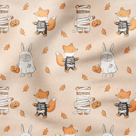 0.5m BIO French Terry Halloween Party Animals