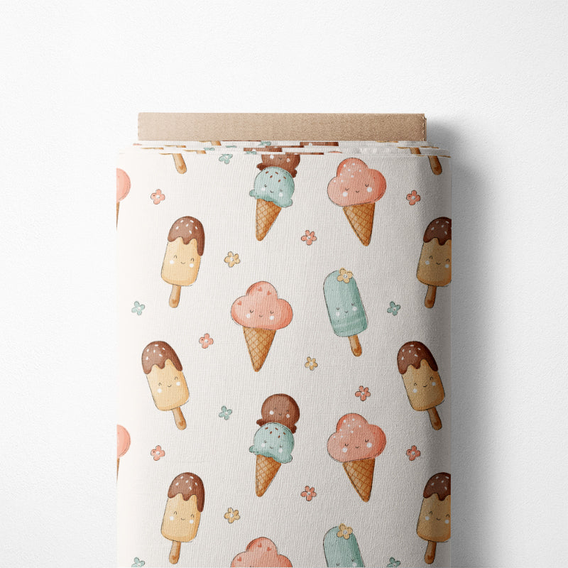 0.5m BIO French Terry Happy Icecream