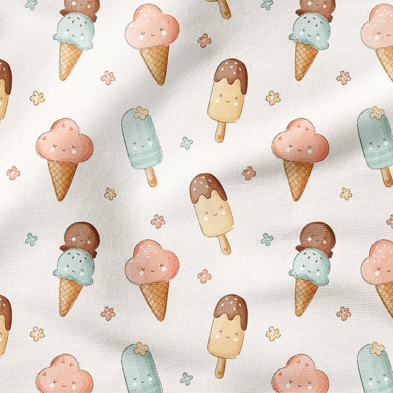 0.5m BIO French Terry Happy Icecream