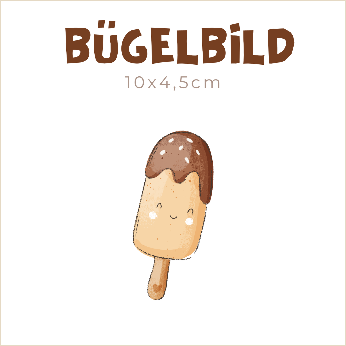 Bügelbild Happy Icecream: Banane-Schoko | 10x4,5cm
