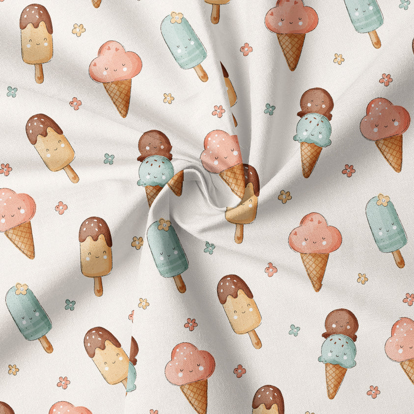 0.5m BIO French Terry Happy Icecream