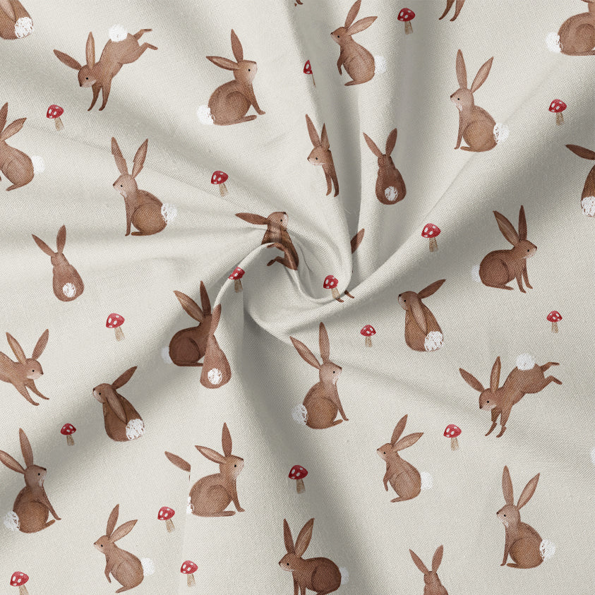 0.5m BIO French Terry Happy Rabbit