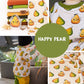 0.5m BIO French Terry Happy Pear