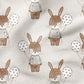 0.5m BIO French Terry Hase mit Luftballon