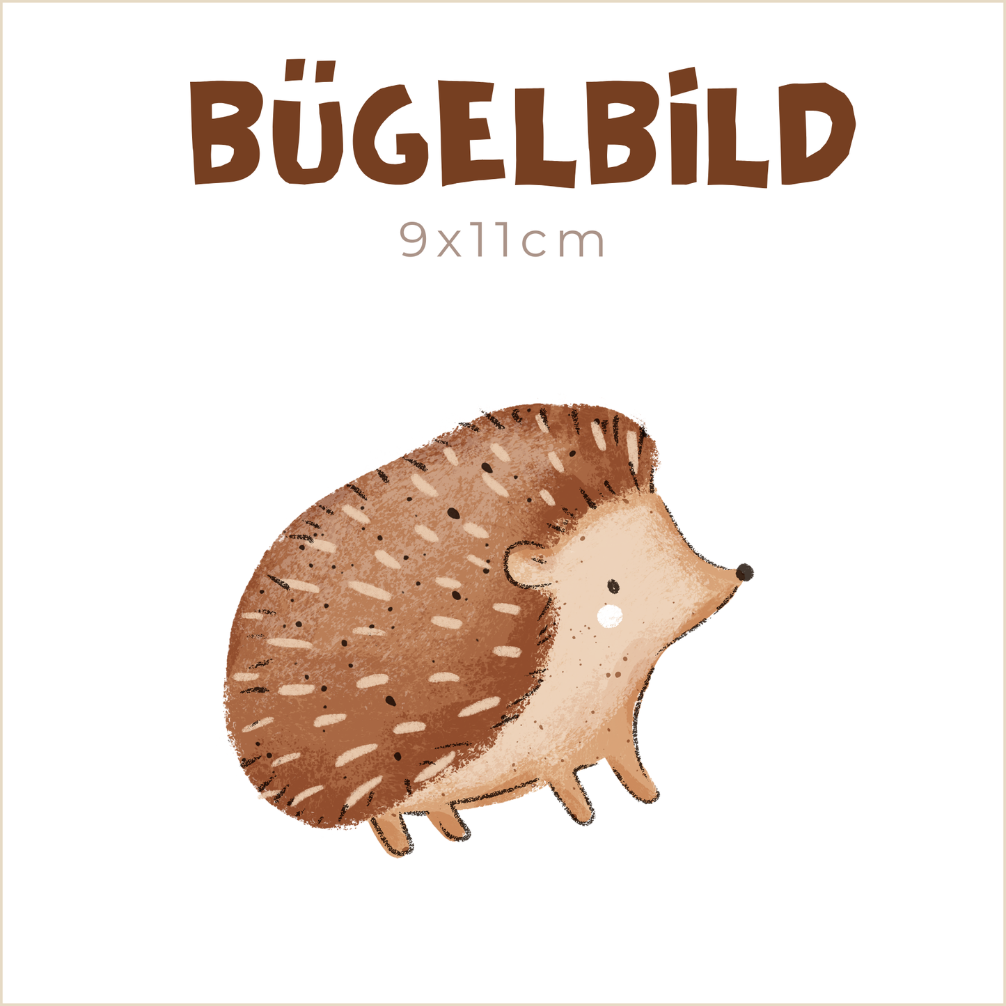 Bügelbild Hedgehog rechts | 9x11cm