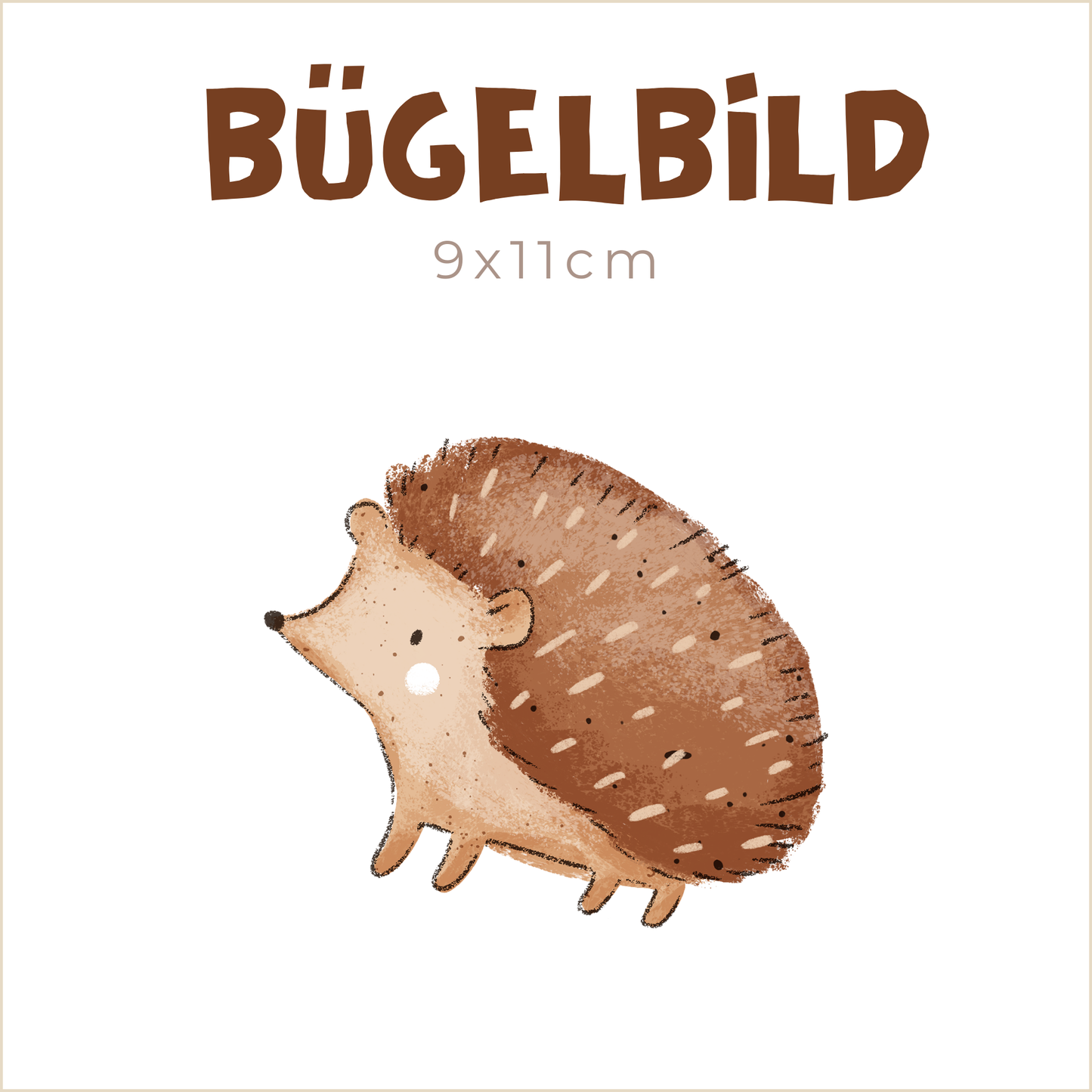 Bügelbild Hedgehog links | 9x11cm
