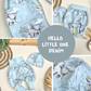 0.5m BIO French Terry Hello Little One denim *VORBESTELLUNG*