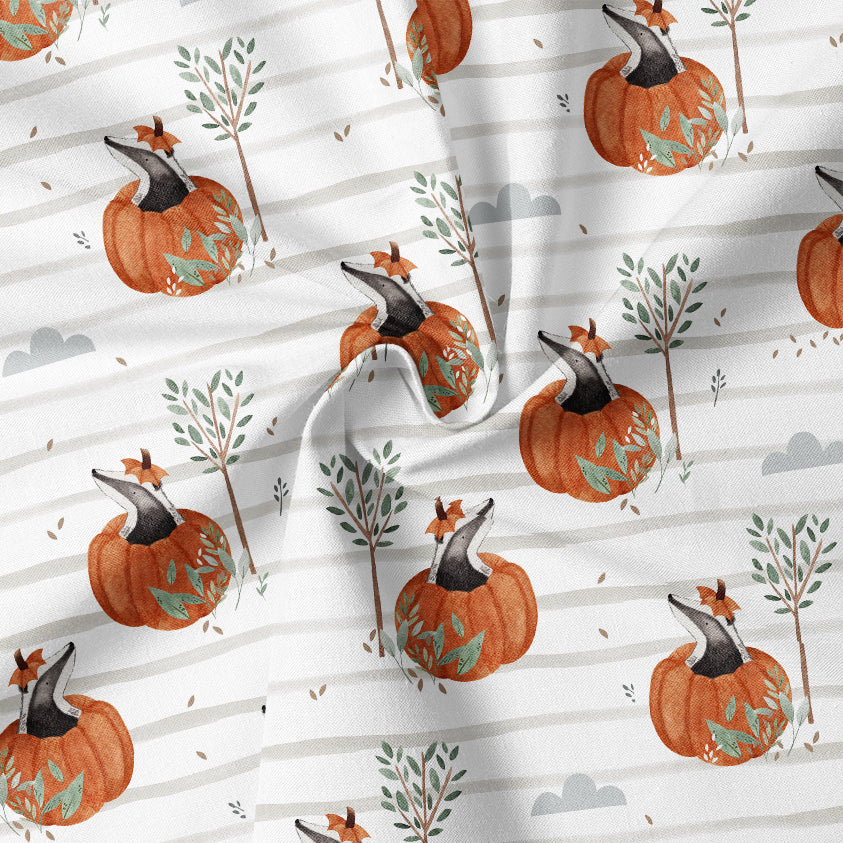 0.5m BIO French Terry Hello Pumpkin