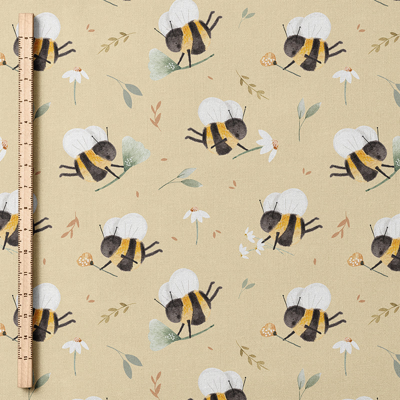 0.5m BIO French Terry Hello Spring cannoli *STOFFÜBERSICHT*