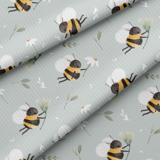 0.5m BIO Ribjersey Hello Spring chalk