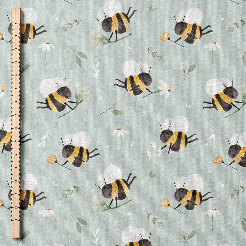 0.5m BIO French Terry Hello Spring chalk *STOFFÜBERSICHT*