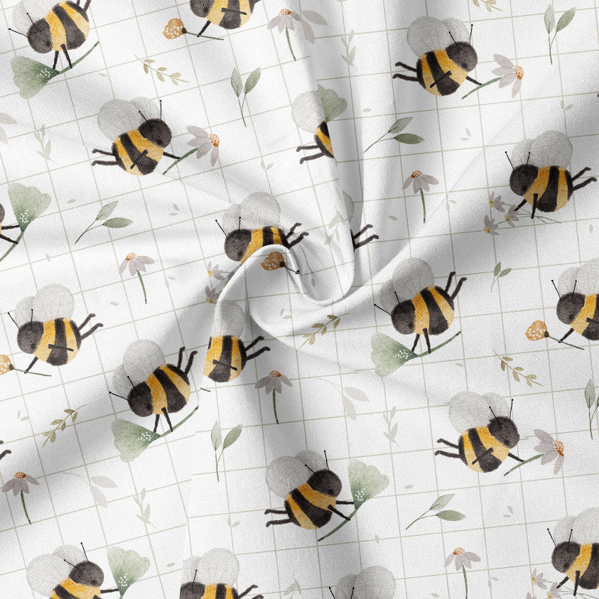 0.5m BIO French Terry Hello Spring grid *VORBESTELLUNG*