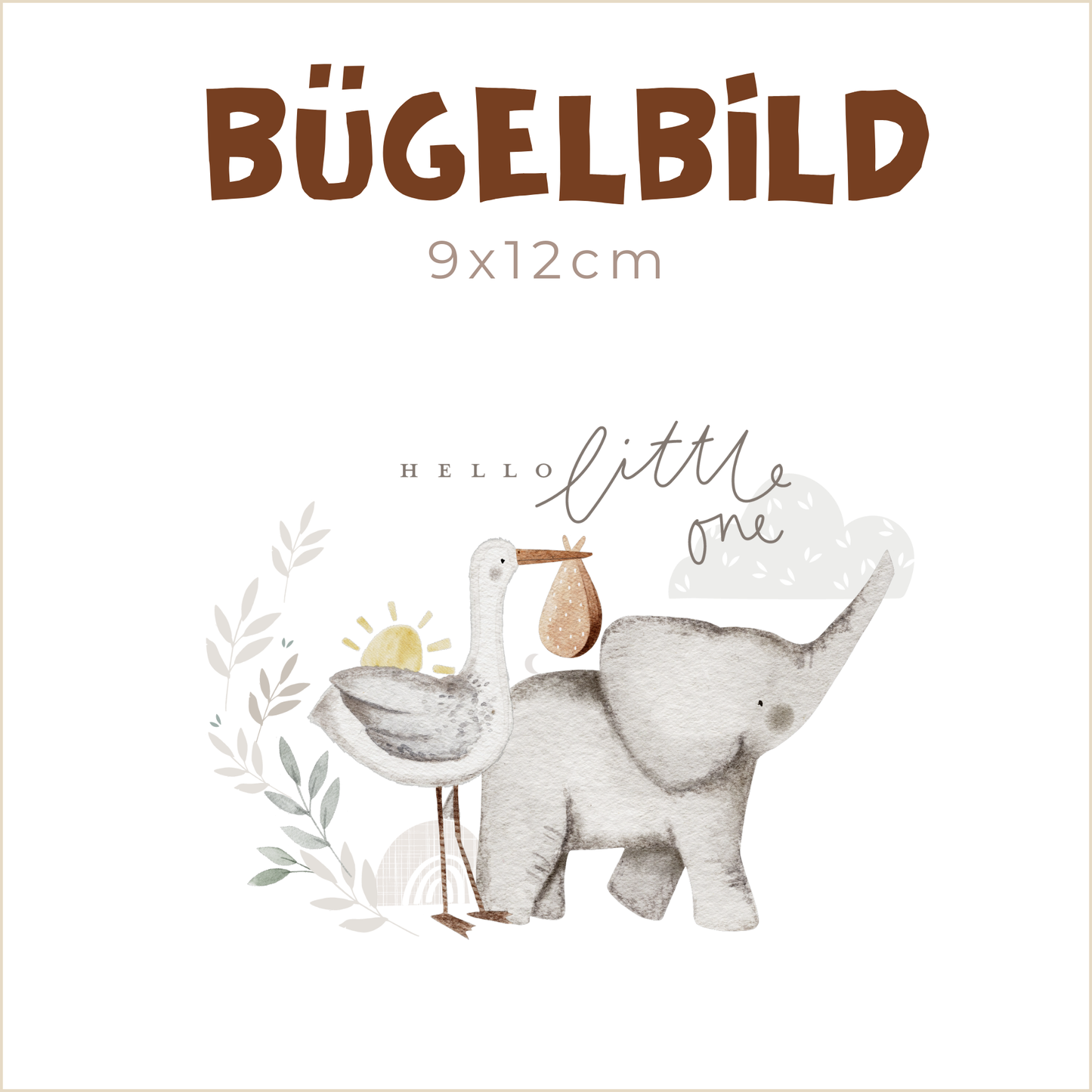 Bügelbild Hello Little One | 9x12cm