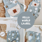 0.5m BIO French Terry Hello World Laurel