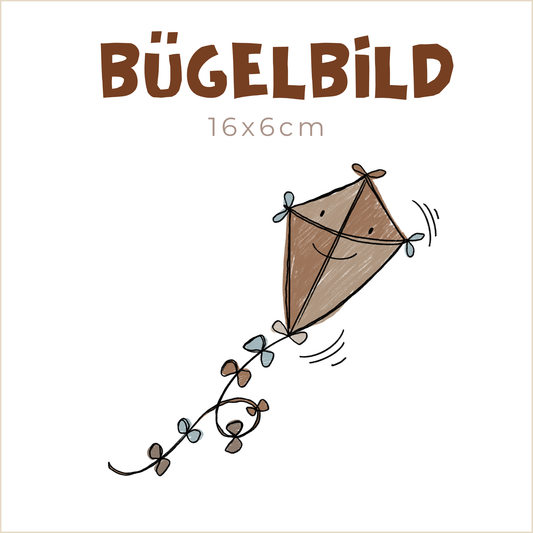 Bügelbild Herbstflug Drache | 16x6cm