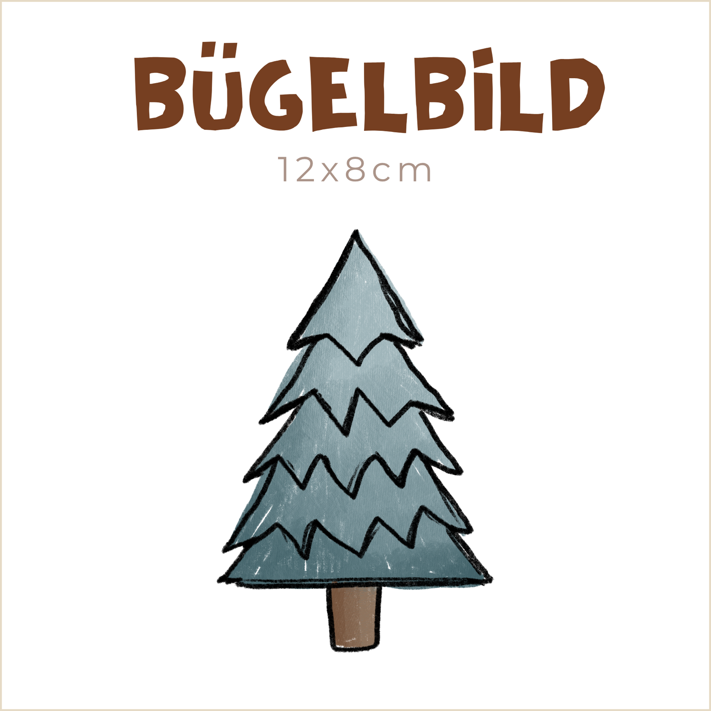 Bügelbild Herbsties Tanne | 12x8cm