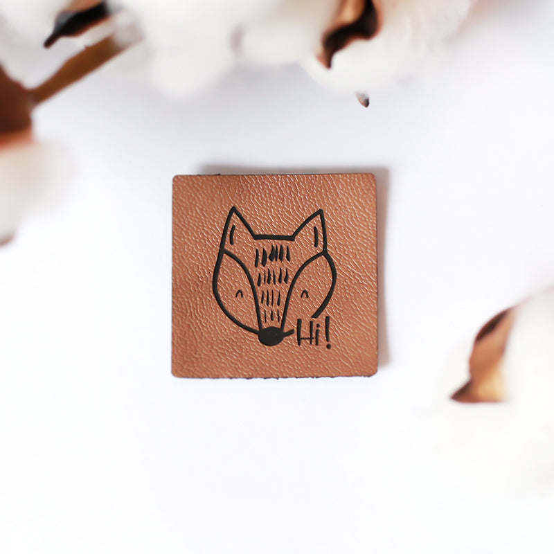 Kunstlederlabel Hi Fox | 1 Stück