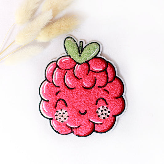 Chenille Patch: Himbeere | 10x9cm