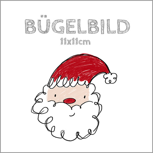 Bügelbild Hohoho Weihnachtsmann | 11x11cm