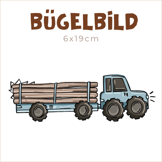 Bügelbild Holzmacher 2 | 6x19cm