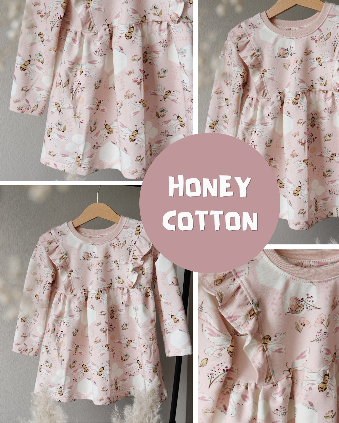 0.5m Baumwolle Honey cotton *VORBESTELLUNG: Lieferzeit 4-6 Wochen*