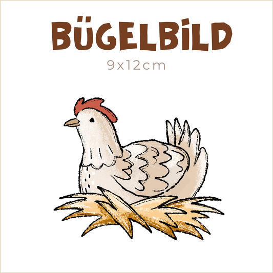 Bügelbild Hühnerglück: Huhn| 9x12cm