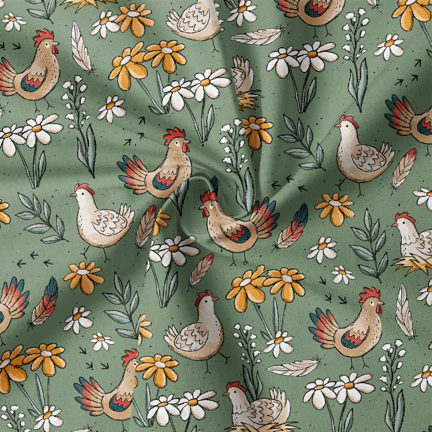 0.5m Biojersey Hühnerglück grün *COMING SOON*