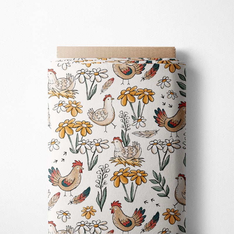 0.5m Biojersey Hühnerglück natur