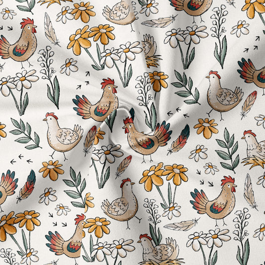 0.5m Biojersey Hühnerglück natur