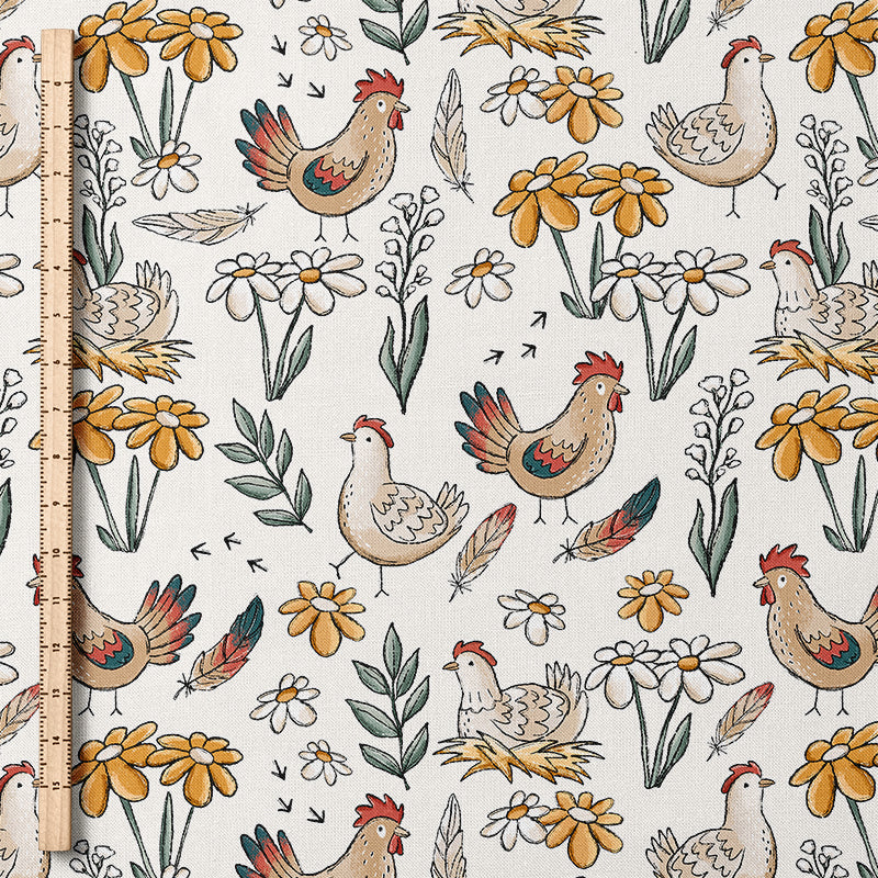 0.5m Biojersey Hühnerglück natur