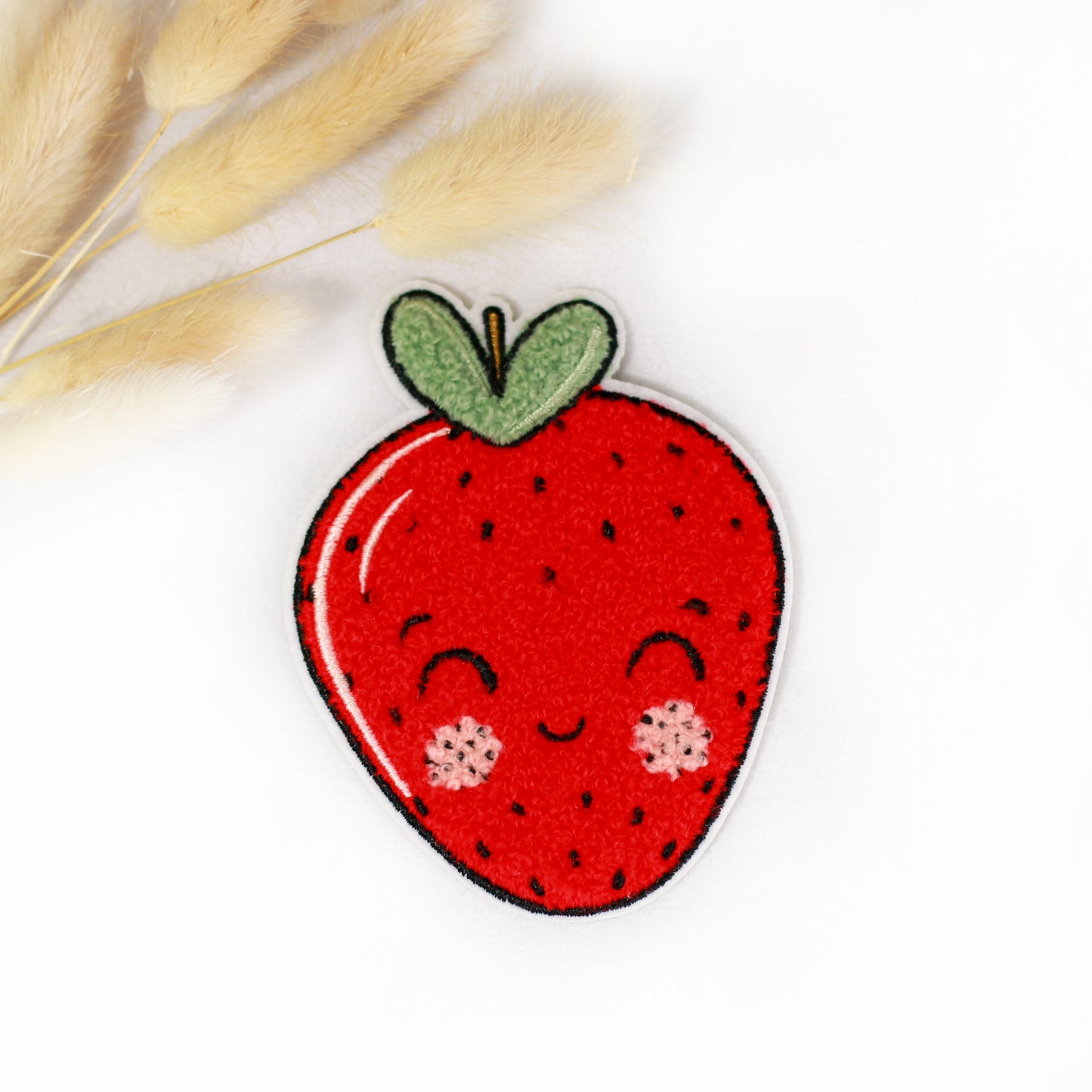 Chenille Patch: Erdbeerchen | 10x8cm
