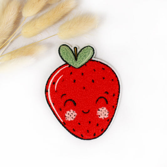 Chenille Patch: Erdbeerchen | 10x8cm