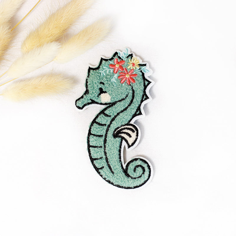 Chenille Patch: Seepferdchen | 10x6cm