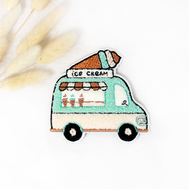 Chenille Patch: Ice cream Van | 9,5x10cm