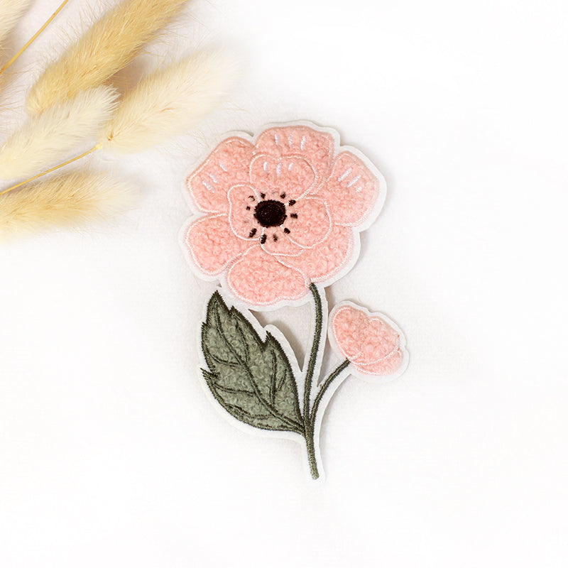 Chenille Patch: Blümchen | 10,5x6,5cm