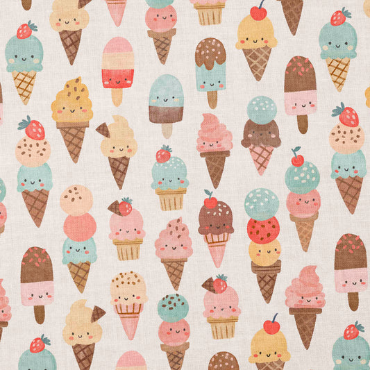 0.5m Baumwolle Icecream summer *VORBESTELLUNG: Lieferzeit 4-6 Wochen*