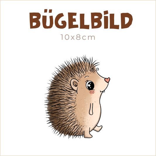 Bügelbild Igel Anna ohne Blumen | 10x8cm