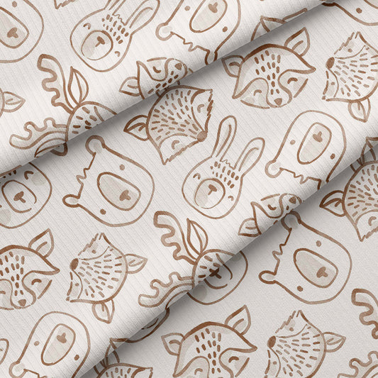 0.5m BIO Ribjersey Im Wald beige