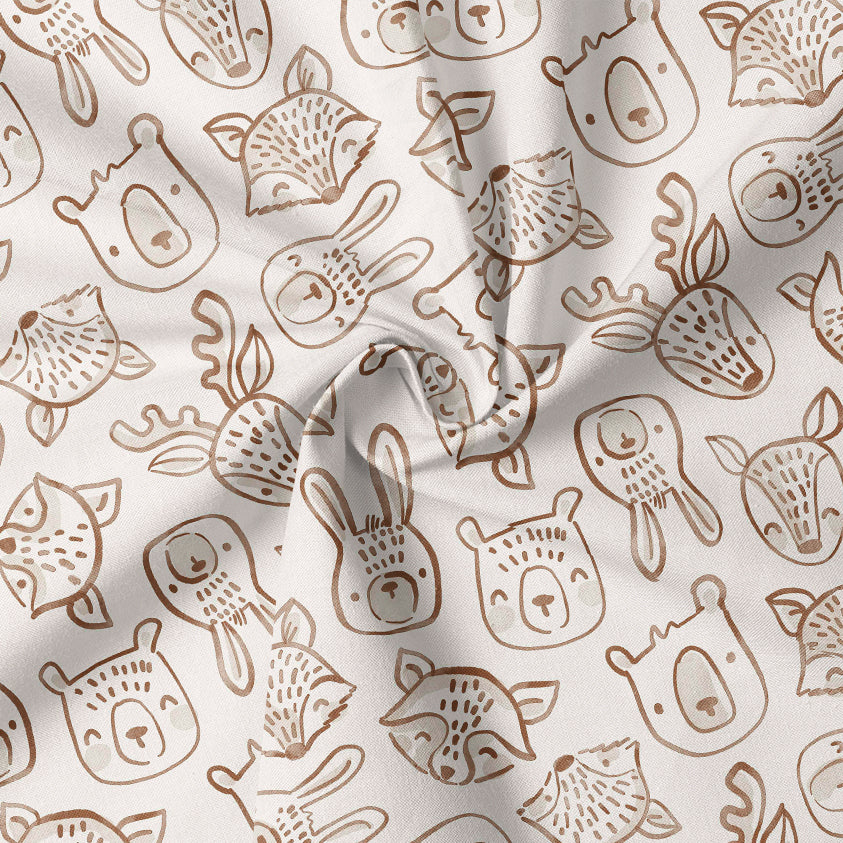 0.5m BIO French Terry Im Wald beige